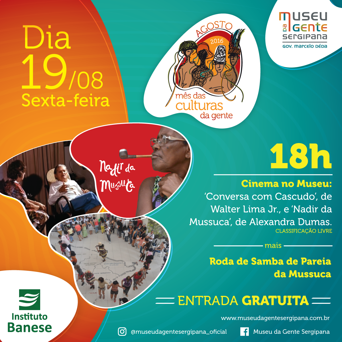 Programa��o do Agosto M�s das Culturas da Gente traz cinema e roda de Samba de Pareia (Foto: Divulga��o/Museu da Gente Sergipana)