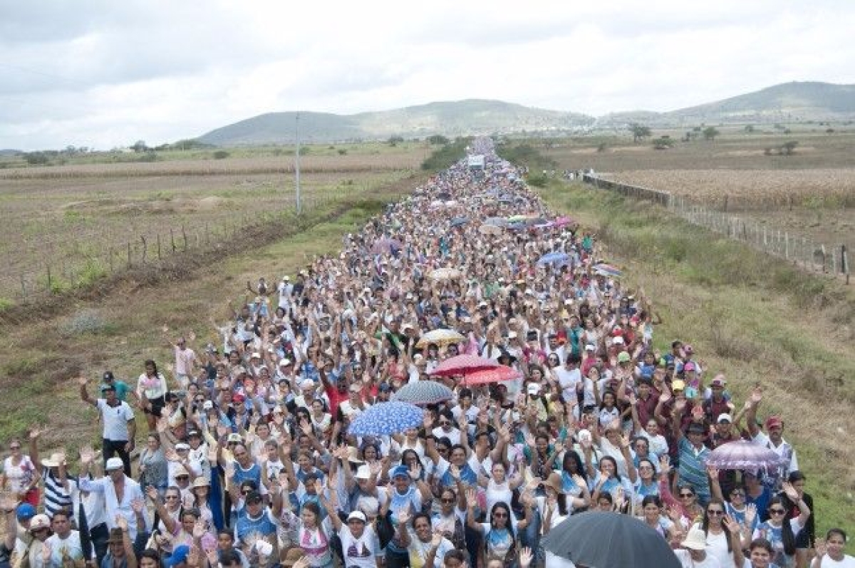 Romaria de Nossa Senhora Aparecida, em Sergipe: a caminhada dos 100 mil (Imagem: Ademarcos Dantas/Portal Itnet)