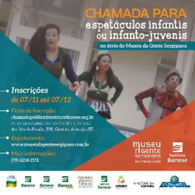 Instituto Banese lan�a Chamada P�blica para a realiza��o de espet�culos no Museu da Gente Sergipana (Imagem: Divulga��o)
