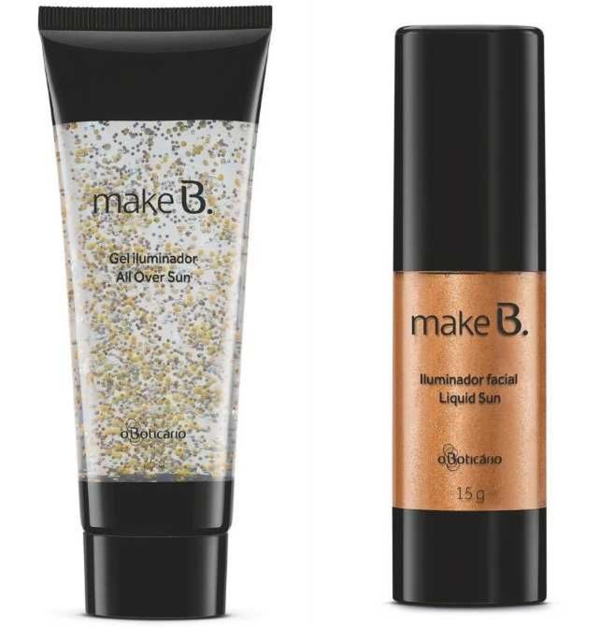 Iluminador L�quido Facial Liquid e Gel Iluminador All Over Sun (Foto: Divulga��o)