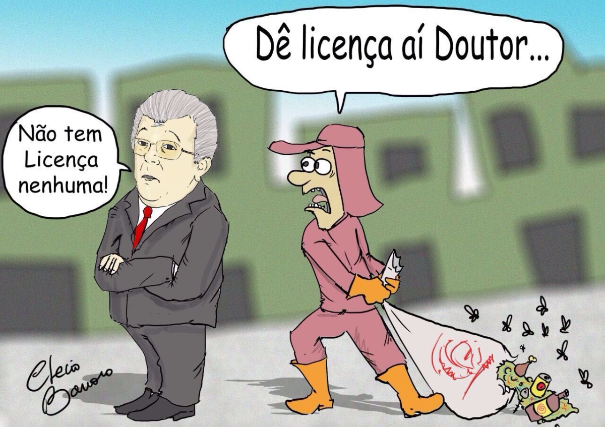 Charge capturada de grupos de whatsaap (Foto: Charge de Cl�cio Barroso)