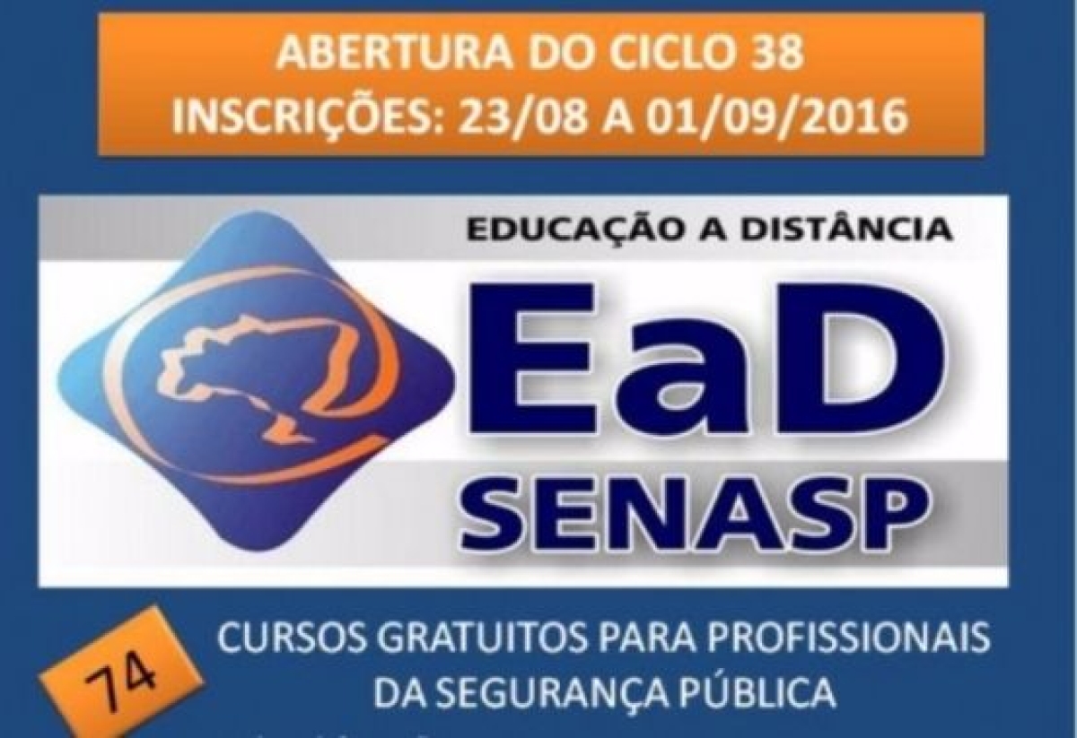 Senasp/MJ: inscri��es para cursos a dist�ncia seguem at� o dia 01 de setembro (Foto: Divulga��o)