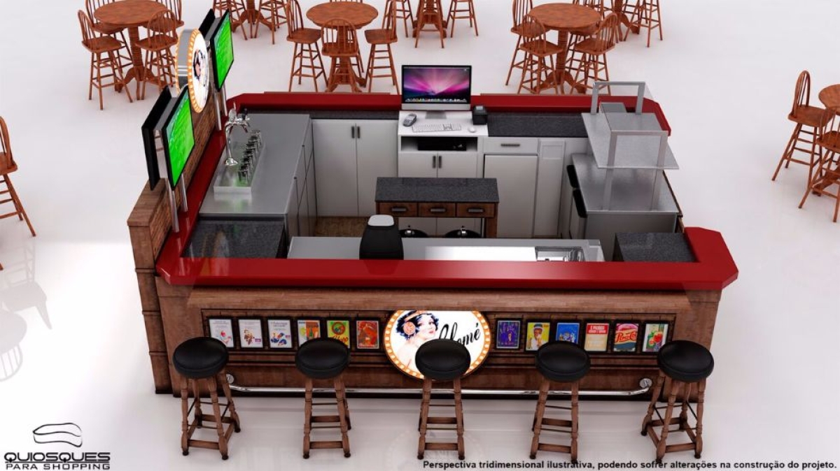 Franquia Salom� Bar aposta em quiosques visando atrair novos empreendedores (Imagem: Divulga��o/JF Assessoria de Imprensa)