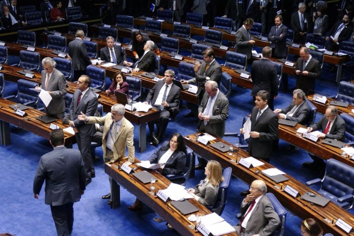 Plen�rio do Senado durante a vota��o da amplia��o de prazo do Cadastro Ambiental Rural (Imagem: Roque de S�/Ag�ncia Senado)